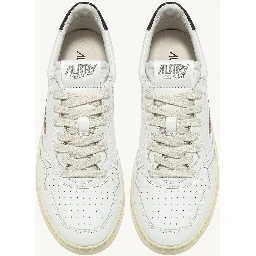 Sneakers Medalist Low In Pelle Bianca, Nera