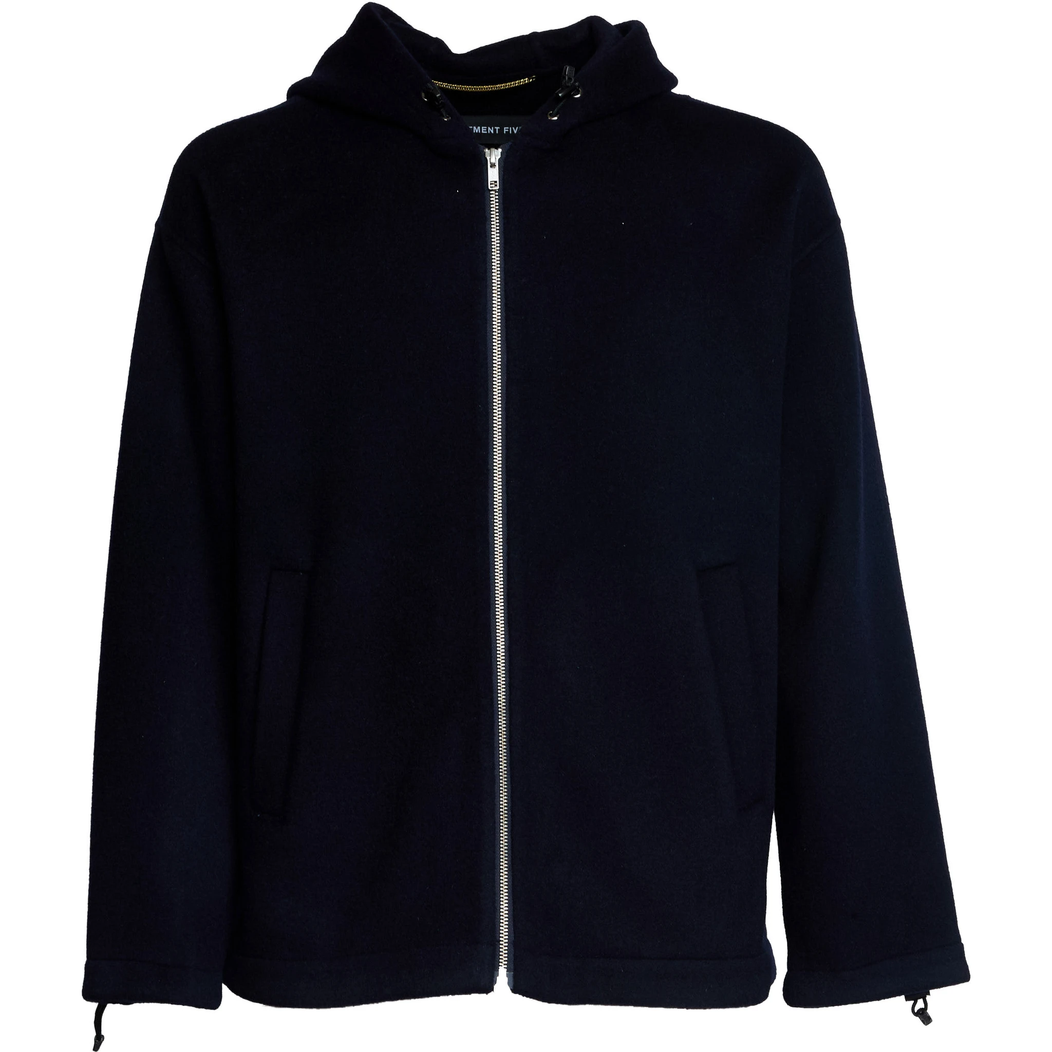 Parka In Panno Double Con Zip In Lana