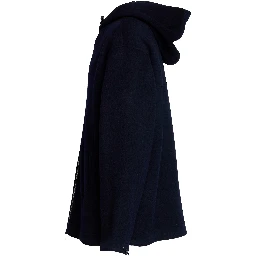 Parka In Panno Double Con Zip In Lana