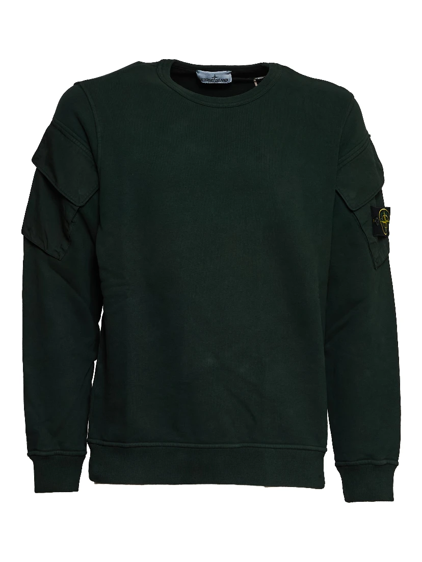 Felpa Girocollo Brushed Organic Cotton Fleece