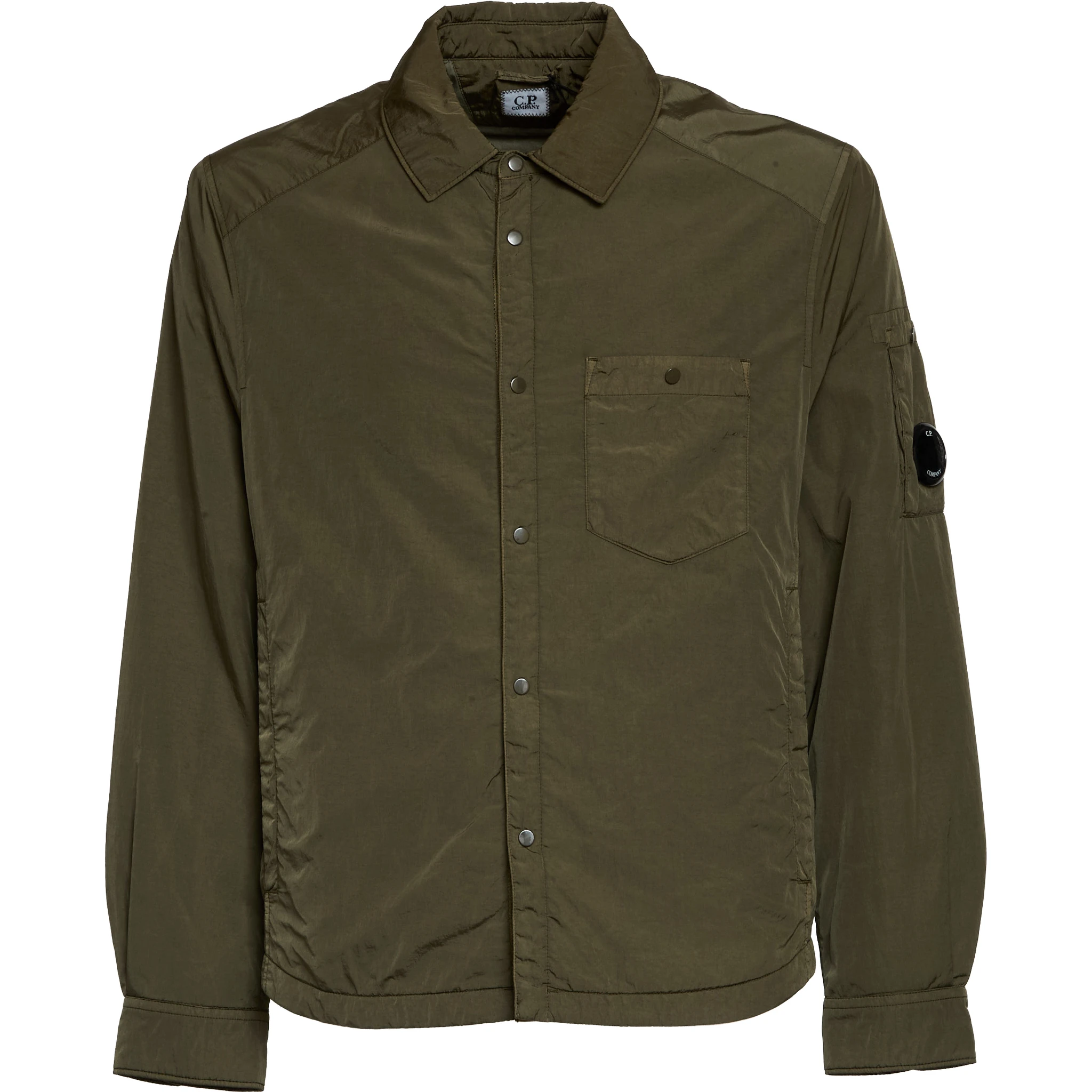 Chrome-R Lens Button Overshirt Padded