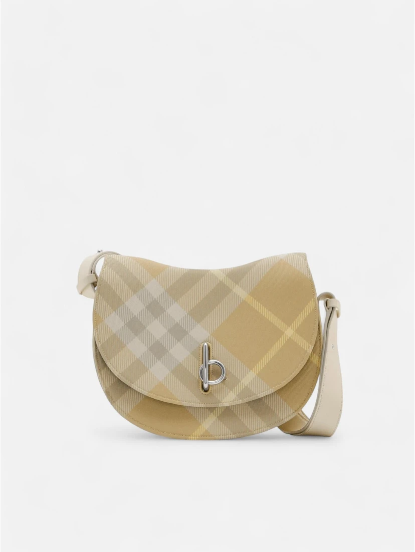 Medium Rocking Horse Check Woven Saddle Bag