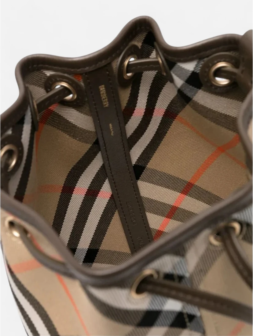 Mini Check bucket bag