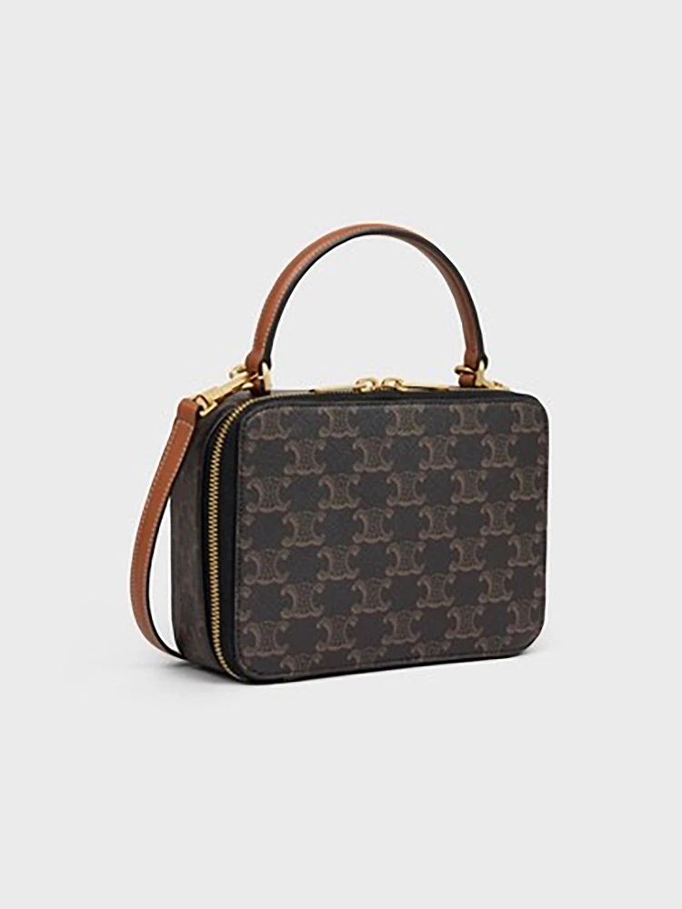 VANITY BOX IN TRIOMPHE CANVAS AND CALFSKIN TAN alternative