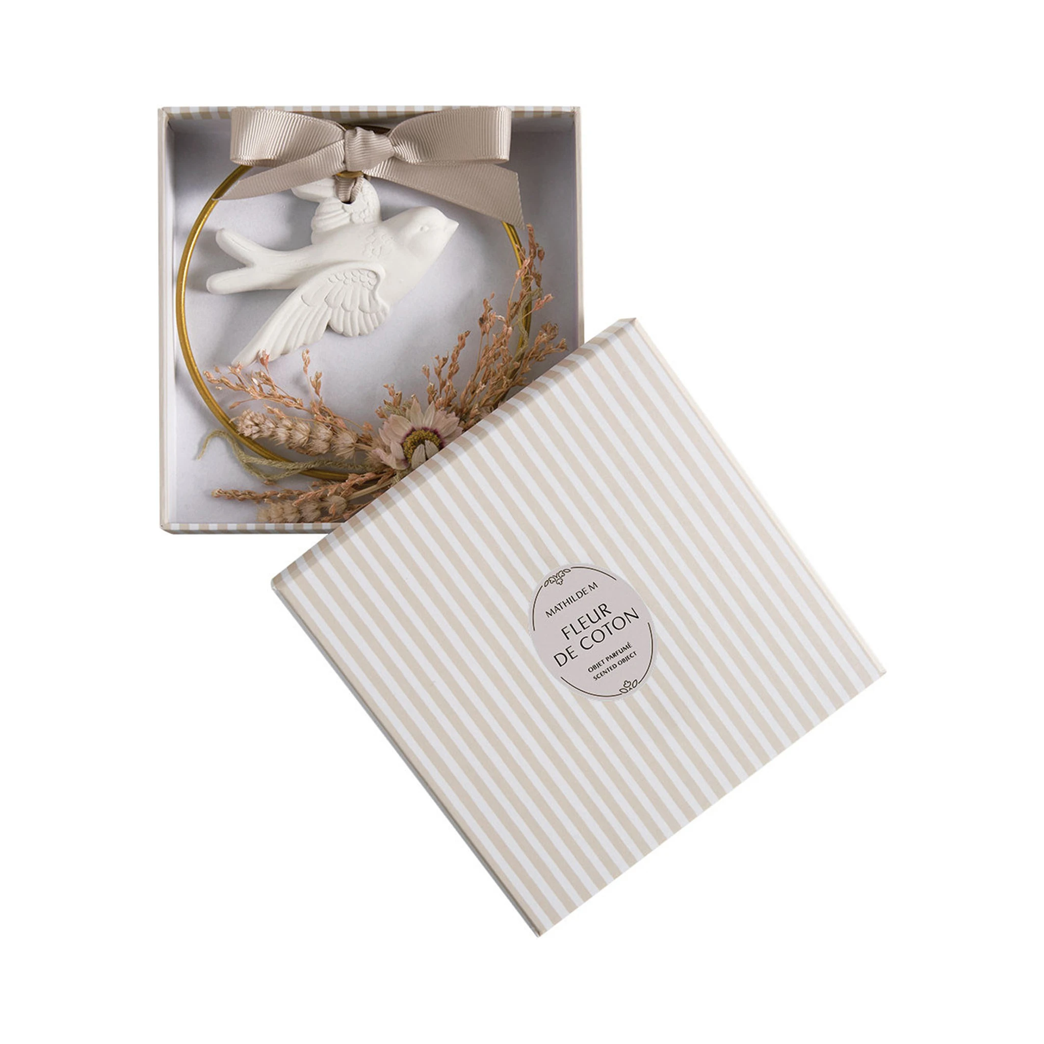 MATHILDE M fragrant floral wreath - Fleur de Coton