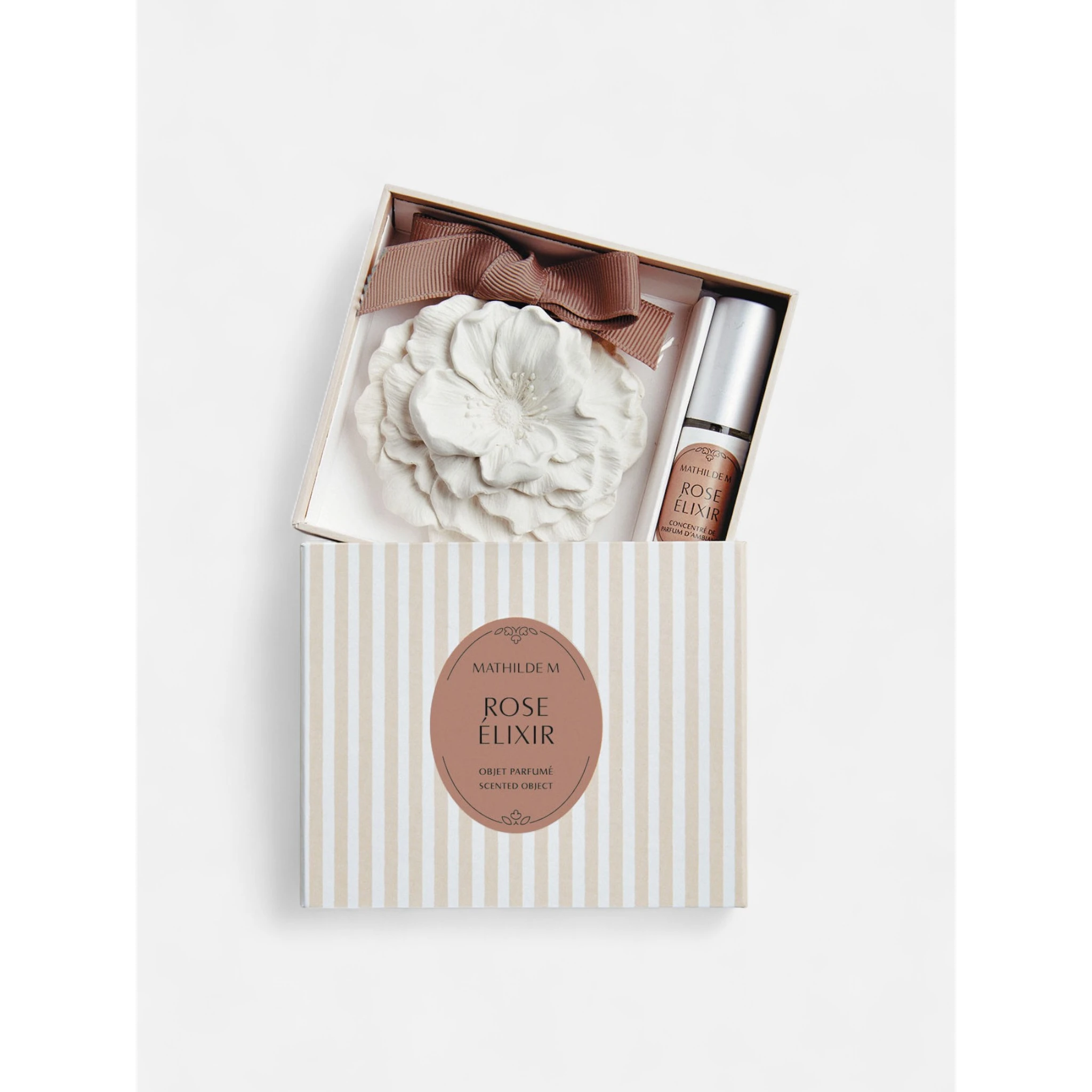 MATHILDE M set - decorative figure and perfume concentrate spray 4 ml - Rose Elixir