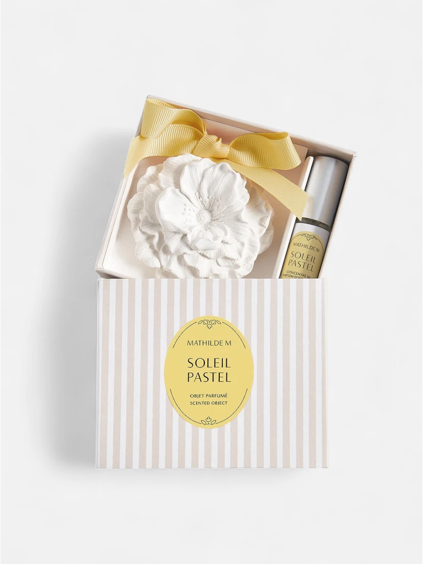 MATHILDE M set - decorative figure and perfume concentrate spray 4 ml - Soleil Pastel