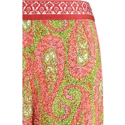 Multicolor Polyester Pants