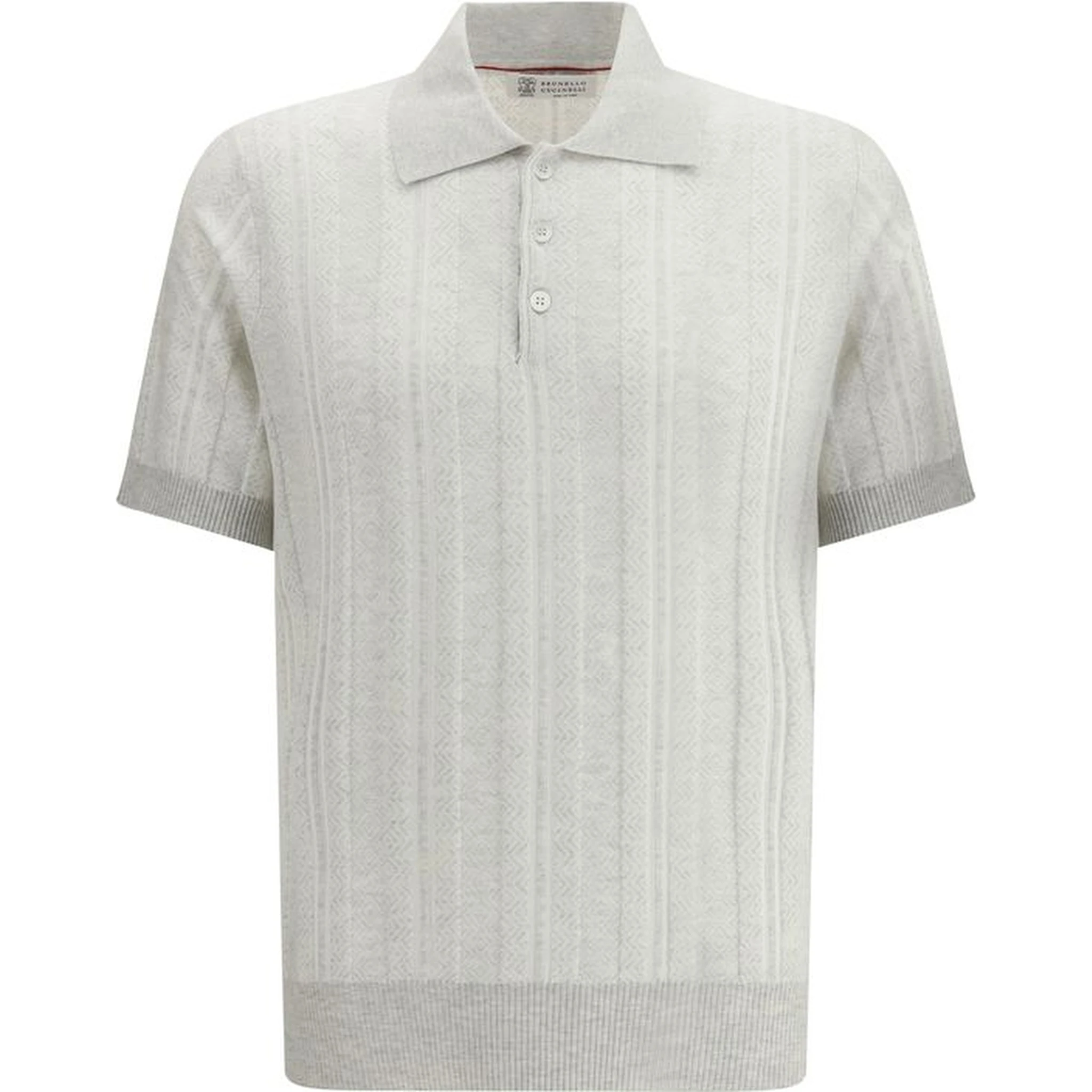 Gray Cotton Polo Shirt