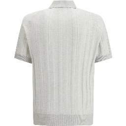 Gray Cotton Polo Shirt