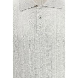 Gray Cotton Polo Shirt