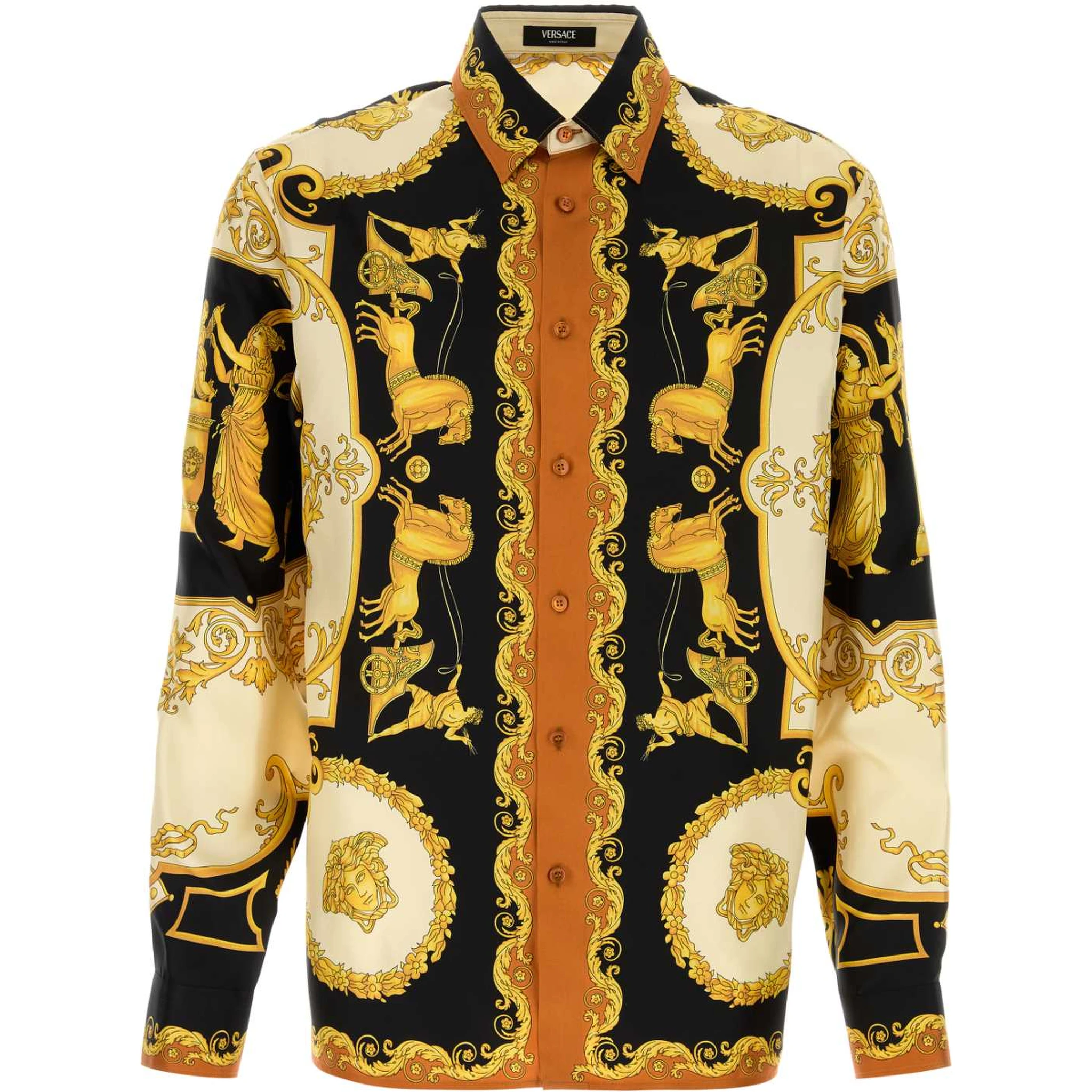INFORMAL SHIRT MYTHIC BAROQUE PRINT SILK TWILL
