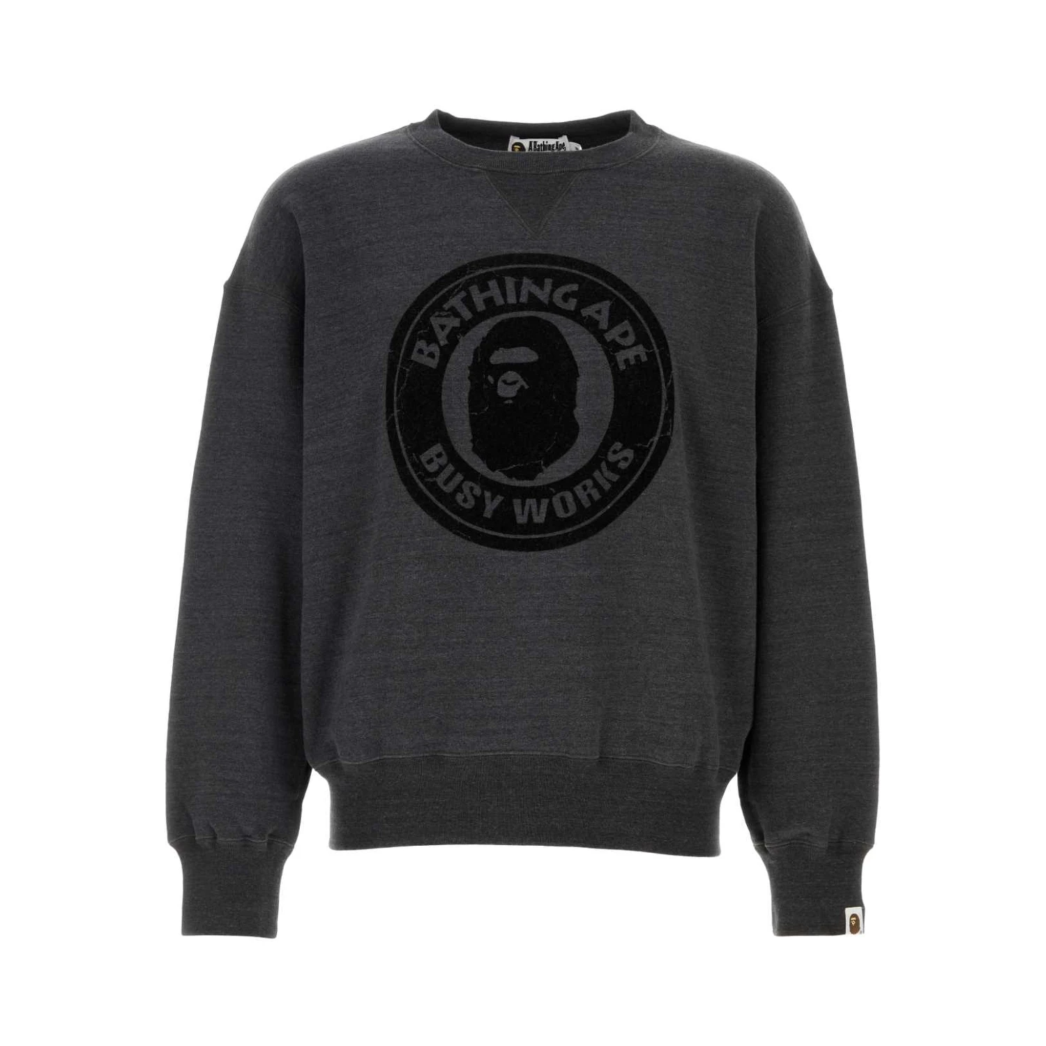 OVER DYE BUSY WORKS RELAXED FIT CREWNECK SWEATSHIR