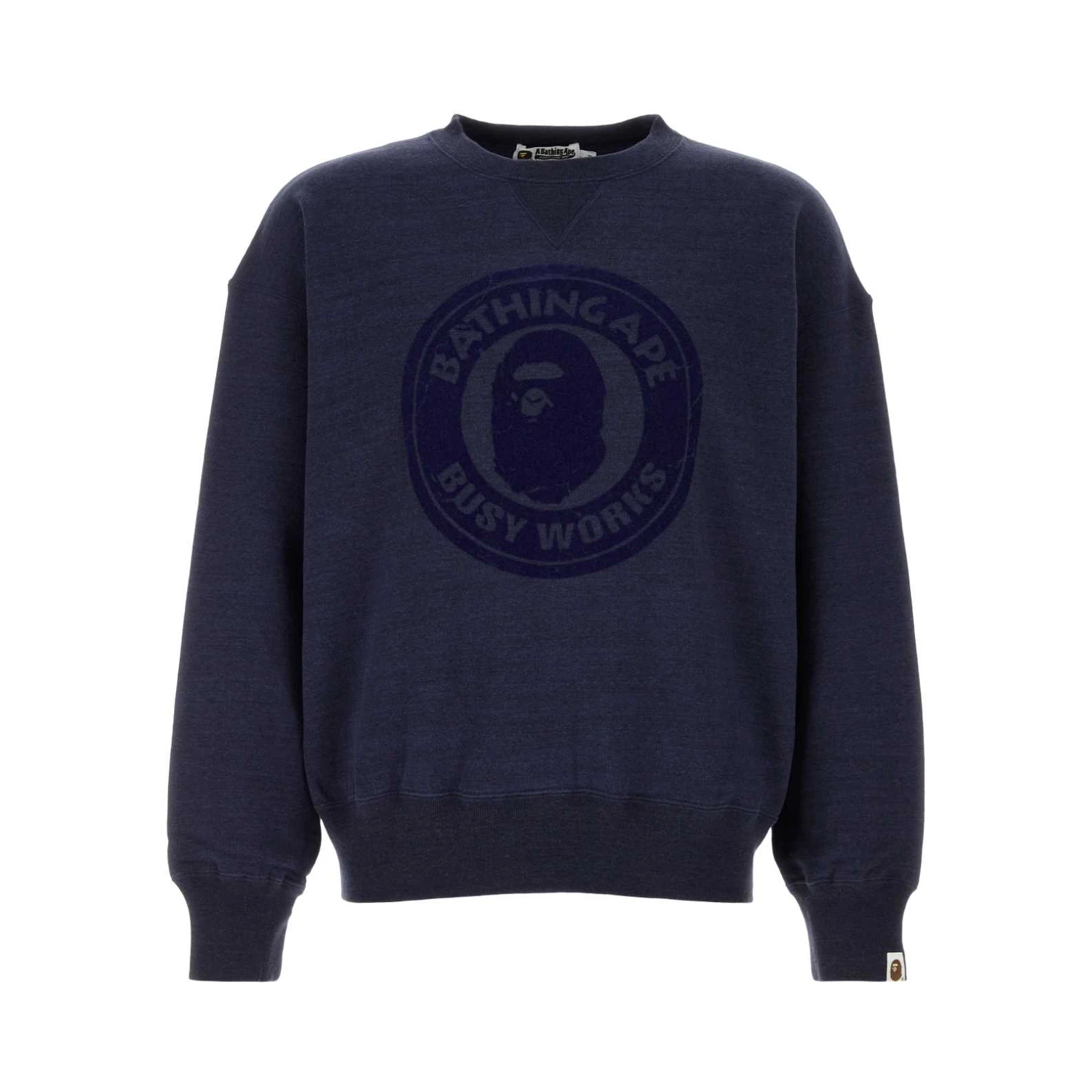 OVER DYE BUSY WORKS RELAXED FIT CREWNECK SWEATSHIR