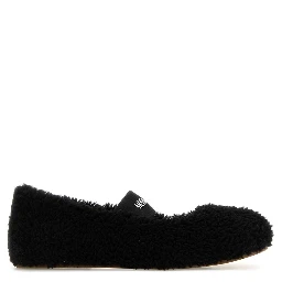 SHEARLING BALLERINA BLACK