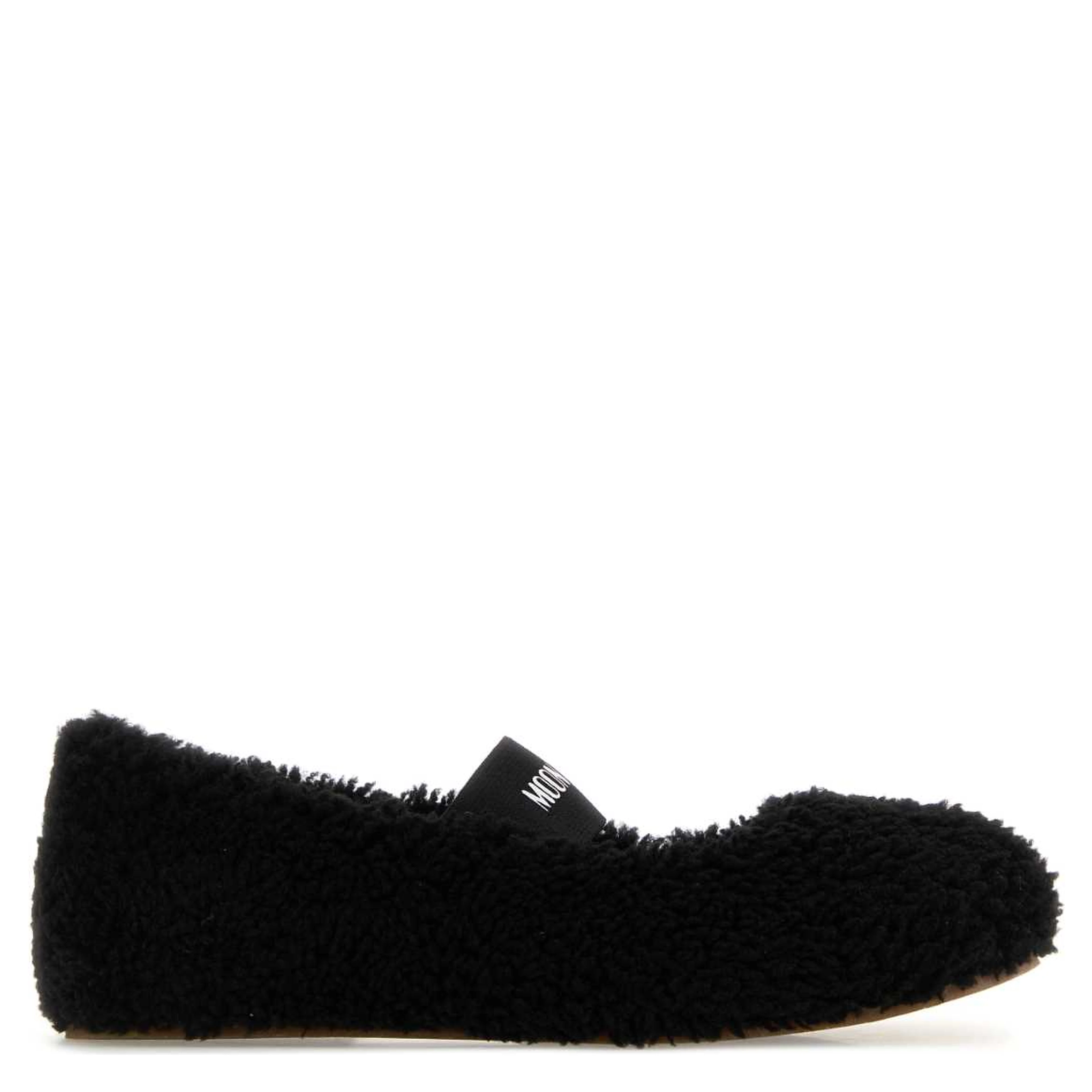 SHEARLING BALLERINA BLACK