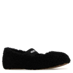 SHEARLING BALLERINA BLACK