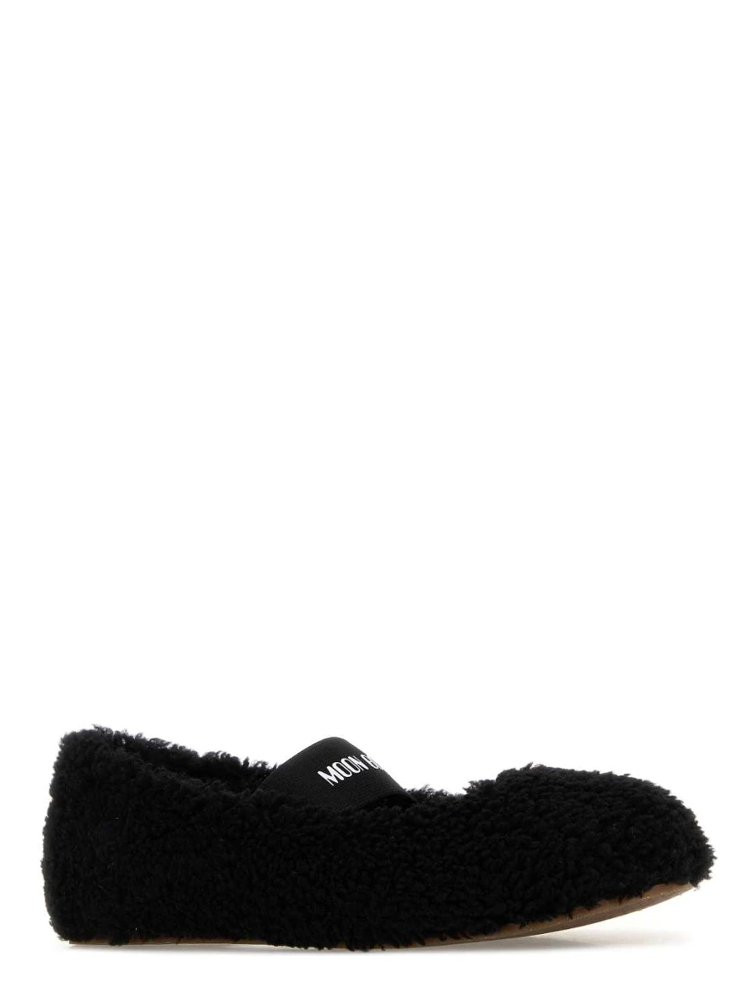 SHEARLING BALLERINA BLACK