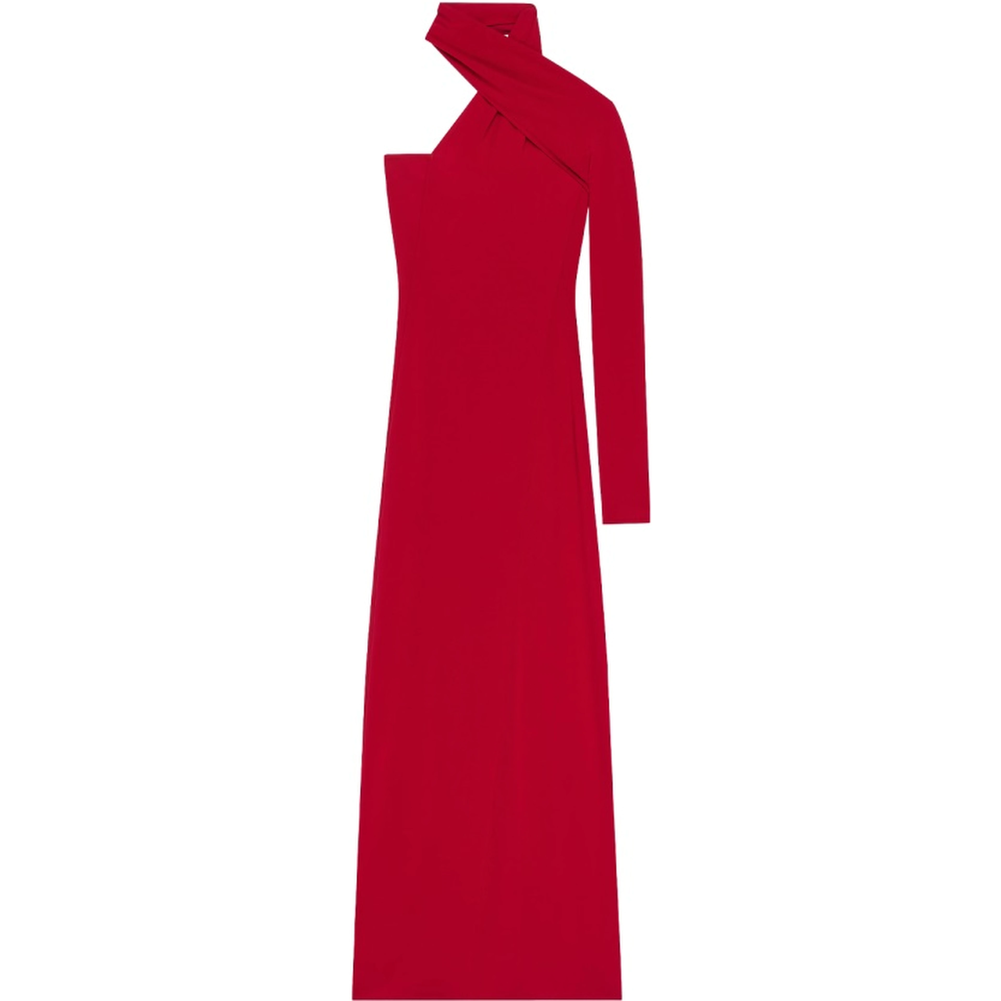 DRAPED ONE-SHOULDER DRESS