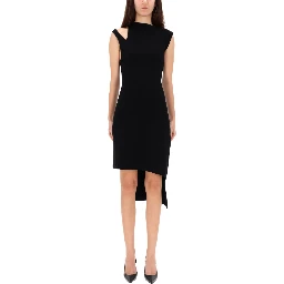 RIBBED "OBLIQUE" DRESS