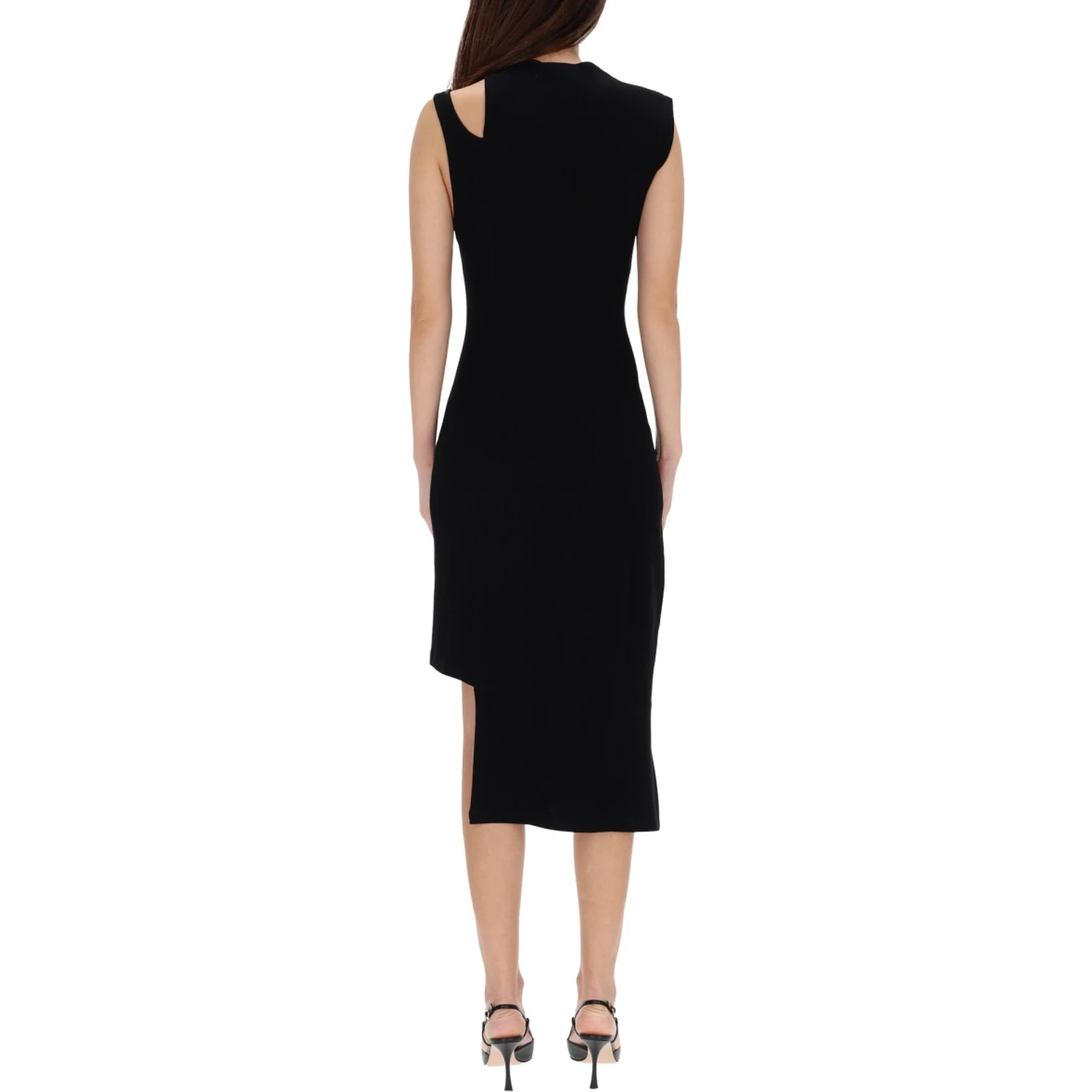 RIBBED "OBLIQUE" DRESS