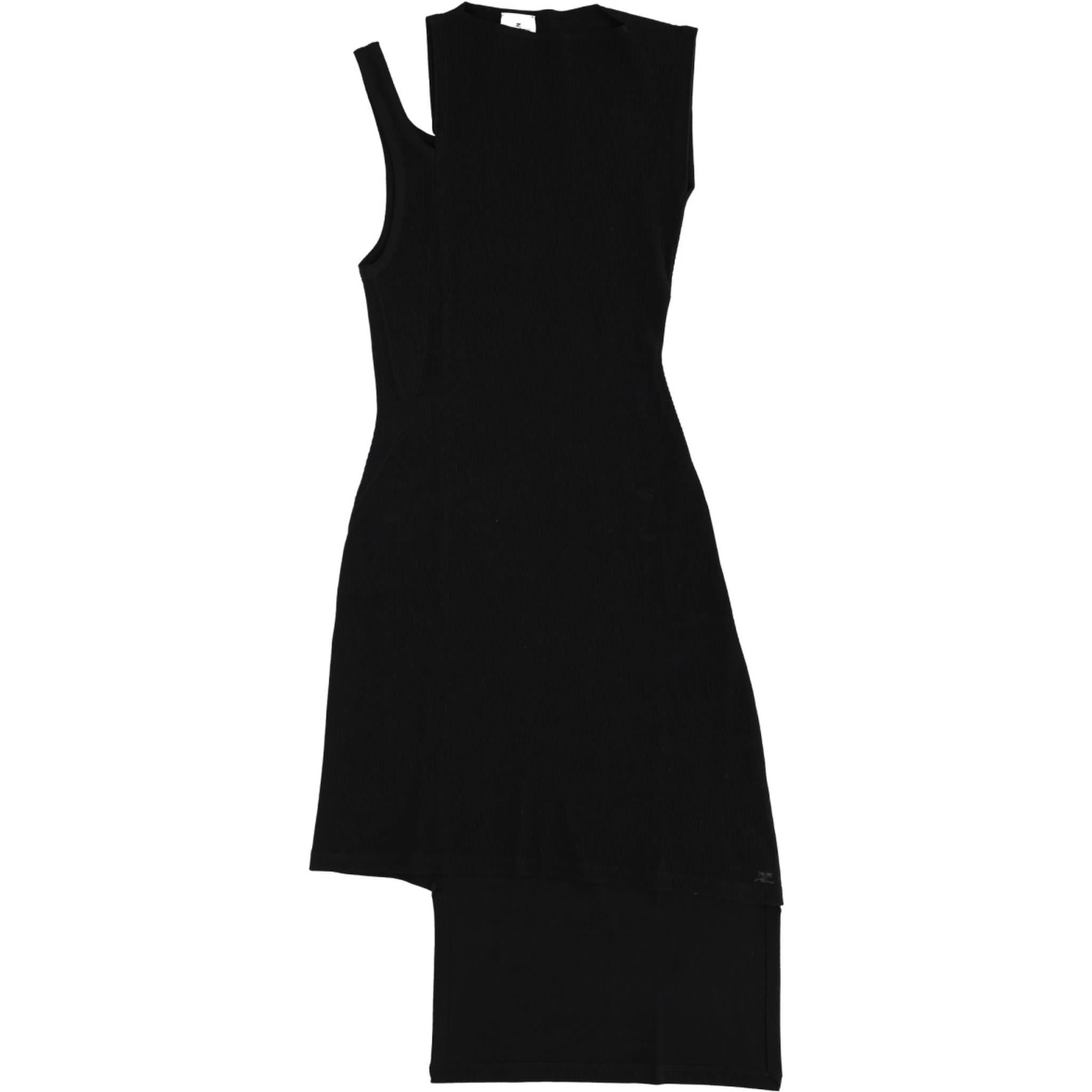 RIBBED "OBLIQUE" DRESS
