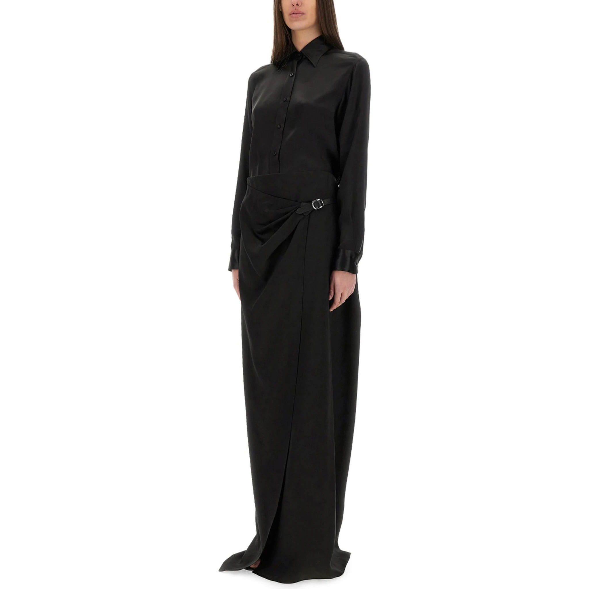 MAXI "WRAP" SKIRT WITH BELT