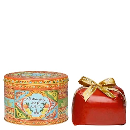 500 g Sicilian Citrus and Saffron Panettone with Orange Tin Box