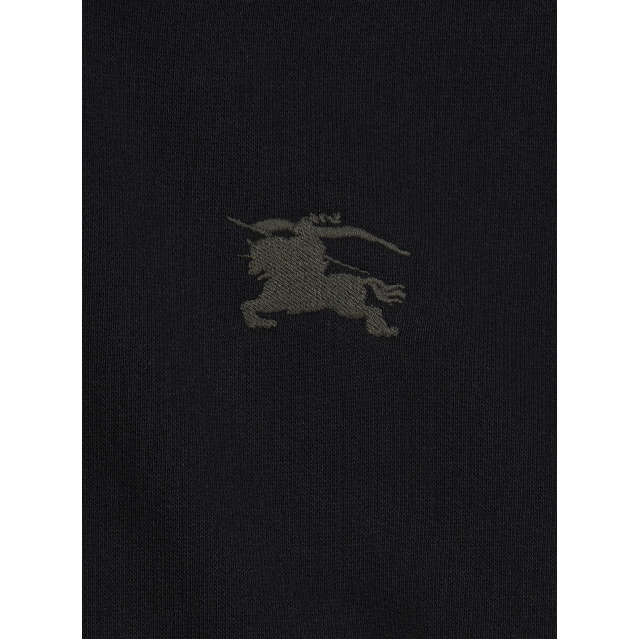 Black Hoodie with Equestrian Knight Motif on the Front in Cotton Boy