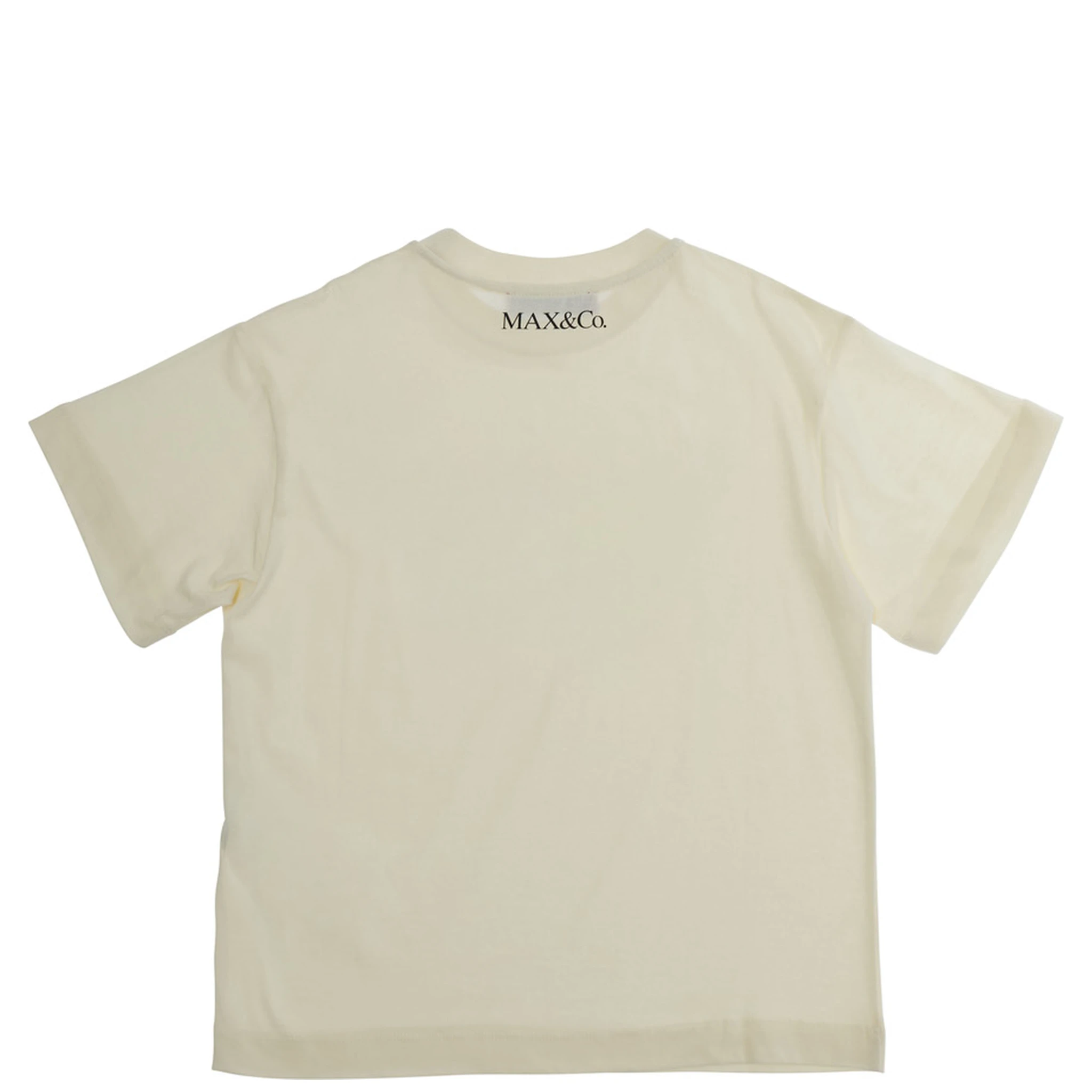 White Crewneck T-Shirt with Print on the Front in Cotton Girl