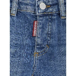 Jennifer Blue Jeans with Ripped Details and Logo Patch on the Rear in Denim Girl
