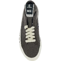 OneSTR Black Sneaker with Extended Tongue and Fur Design in Leather Unisex