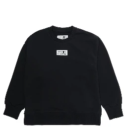 Black Crewneck Sweatshirt with Numeric Logo on the Front in Cotton Boy