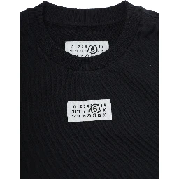 Black Crewneck Sweatshirt with Numeric Logo on the Front in Cotton Boy