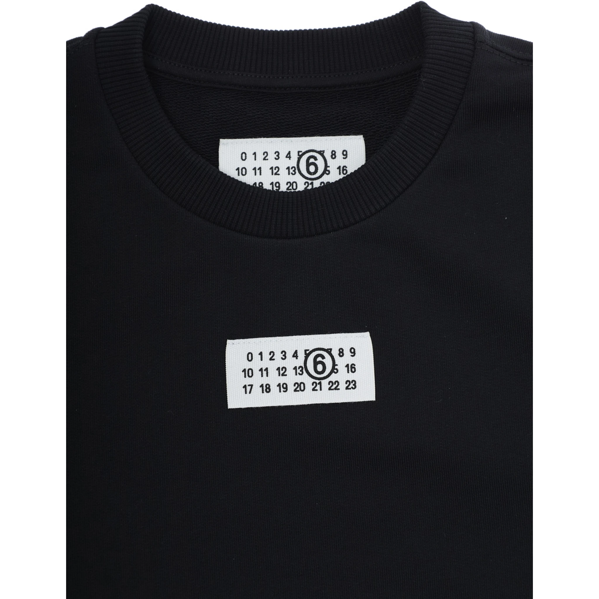 Black Crewneck Sweatshirt with Numeric Logo on the Front in Cotton Boy