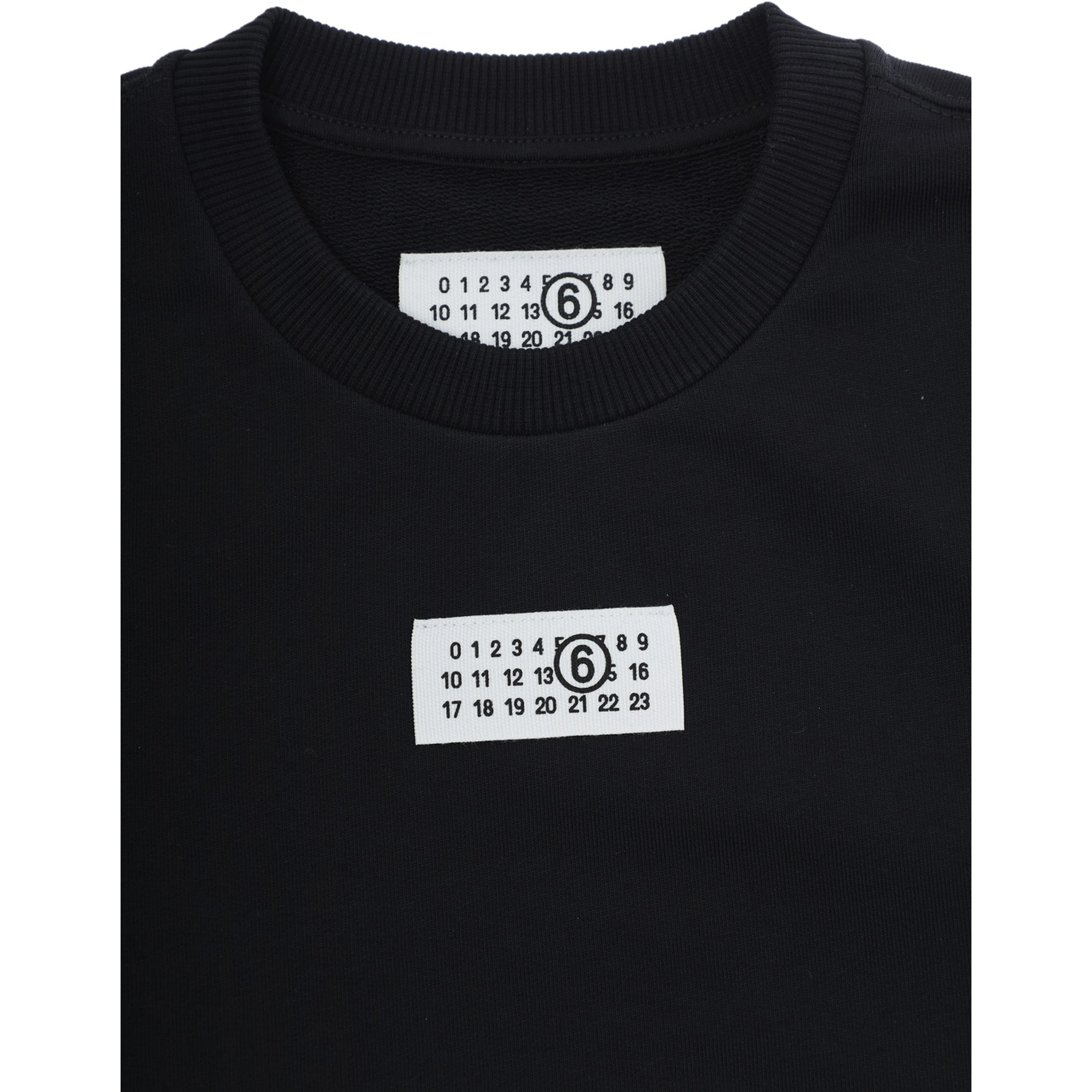 Black Crewneck Sweatshirt with Numeric Logo on the Front in Cotton Boy