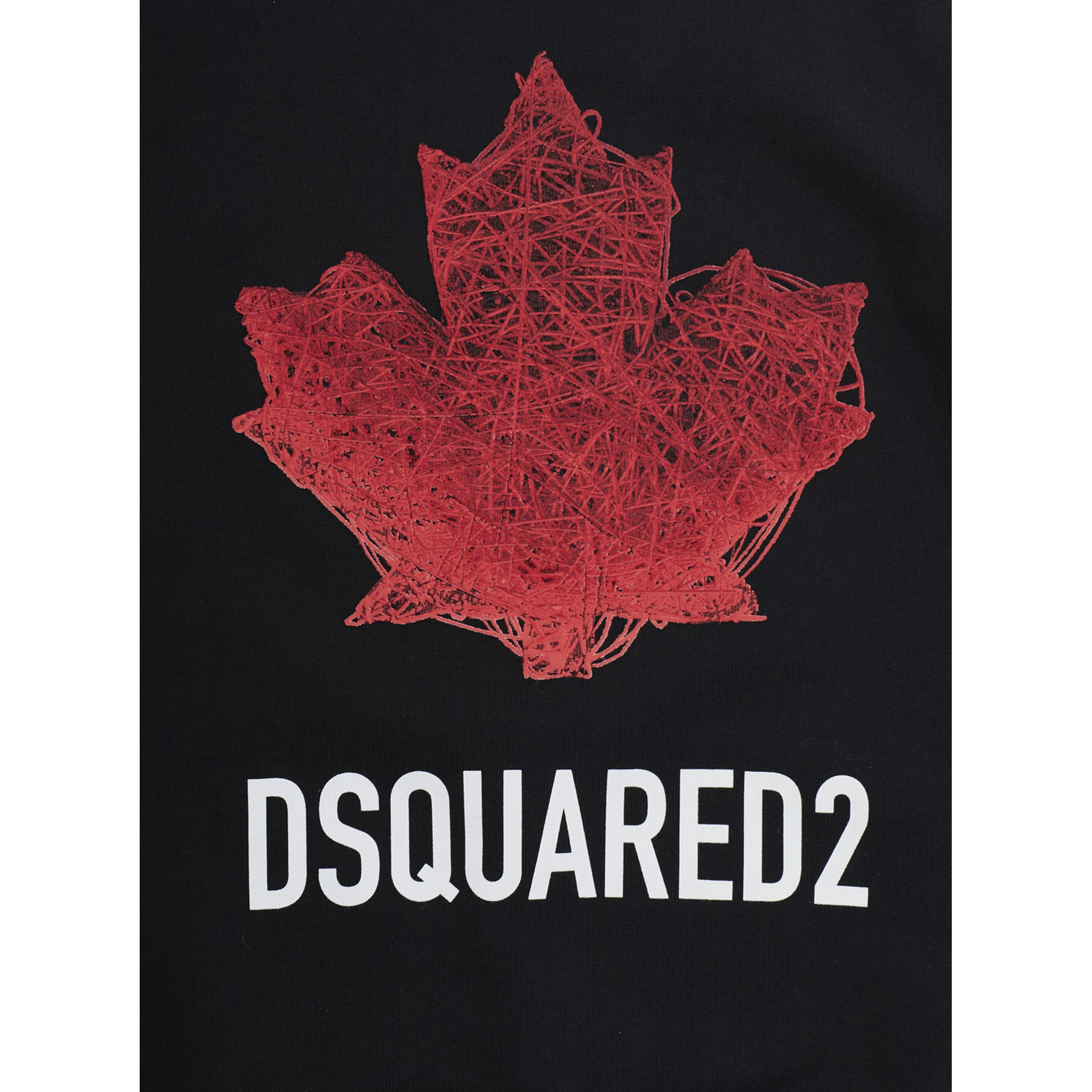 Black Crewneck Sweatshirt with Logo Lettering on the Front in Cotton Boy