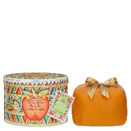 500 g Apple and Cinnamon Panettone with a Multicolor Tin Box