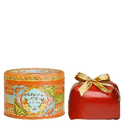 1 Kg Sicilian Citrus and Saffron Panettone with Orange Tin Box