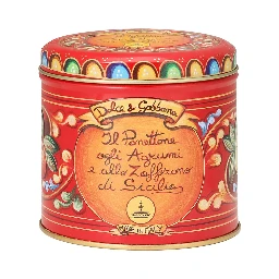 100 g Sicilian Citrus and Saffron Panettone with Red Tin Box