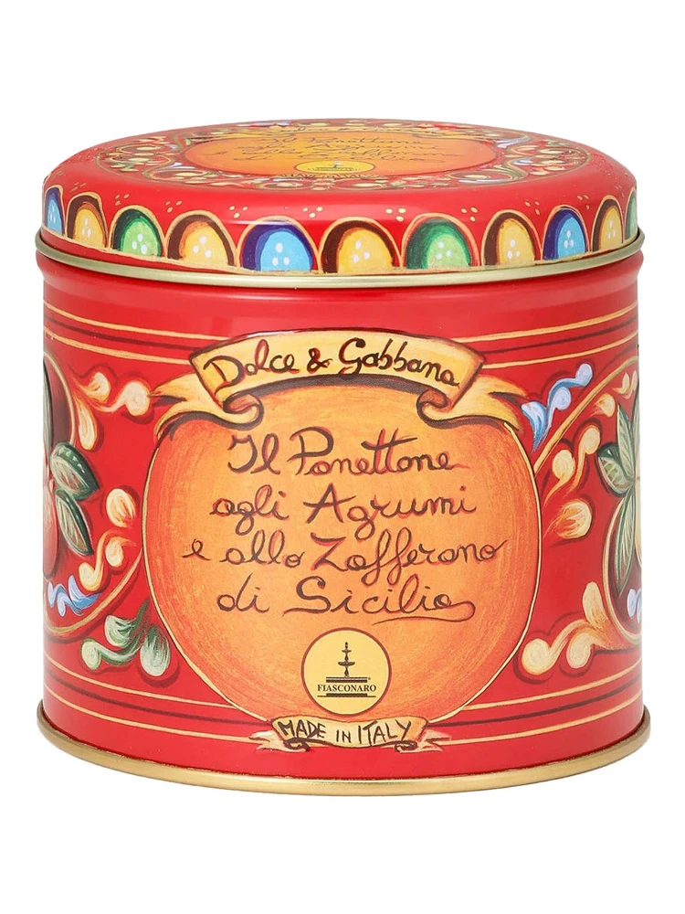 100 g Sicilian Citrus and Saffron Panettone with Red Tin Box