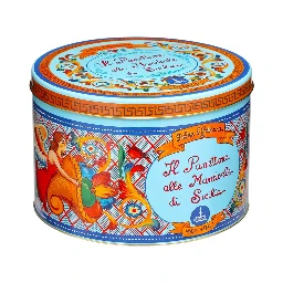 1 Kg Sicilian Almond Panettone with Light Blue Tin Box