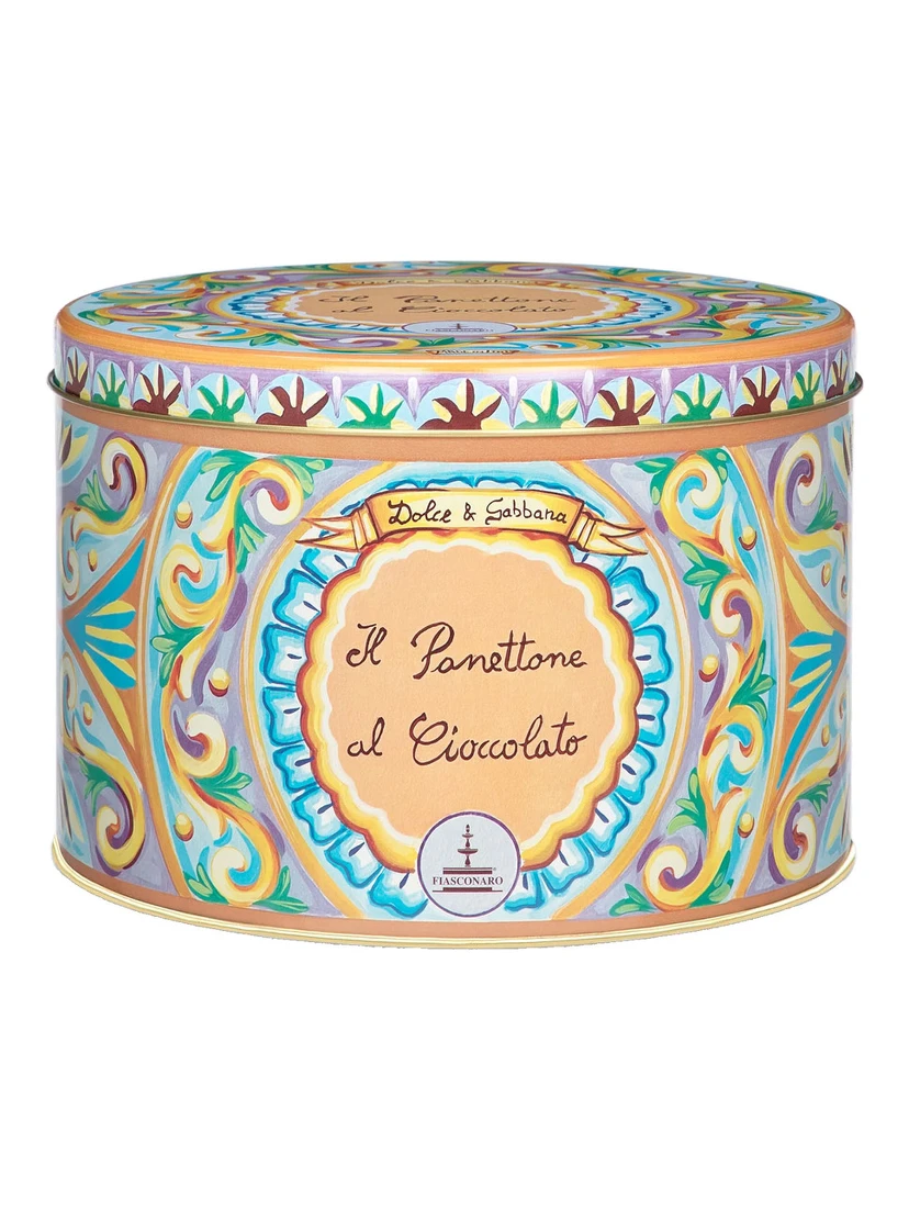 500 g Chocolate Panettone with Multicolor Tin Box
