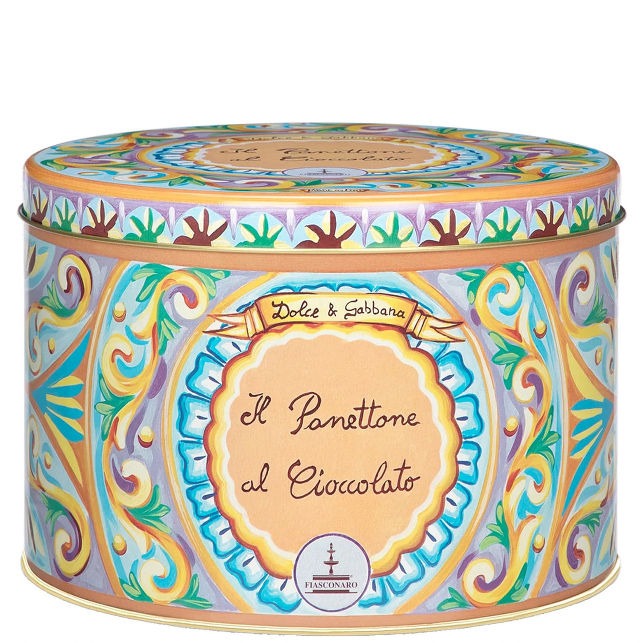 500 g Chocolate Panettone with Multicolor Tin Box
