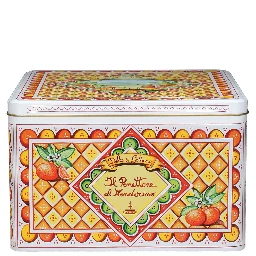 1 Kg Mandarin Panettone with Multicolor Tin Box