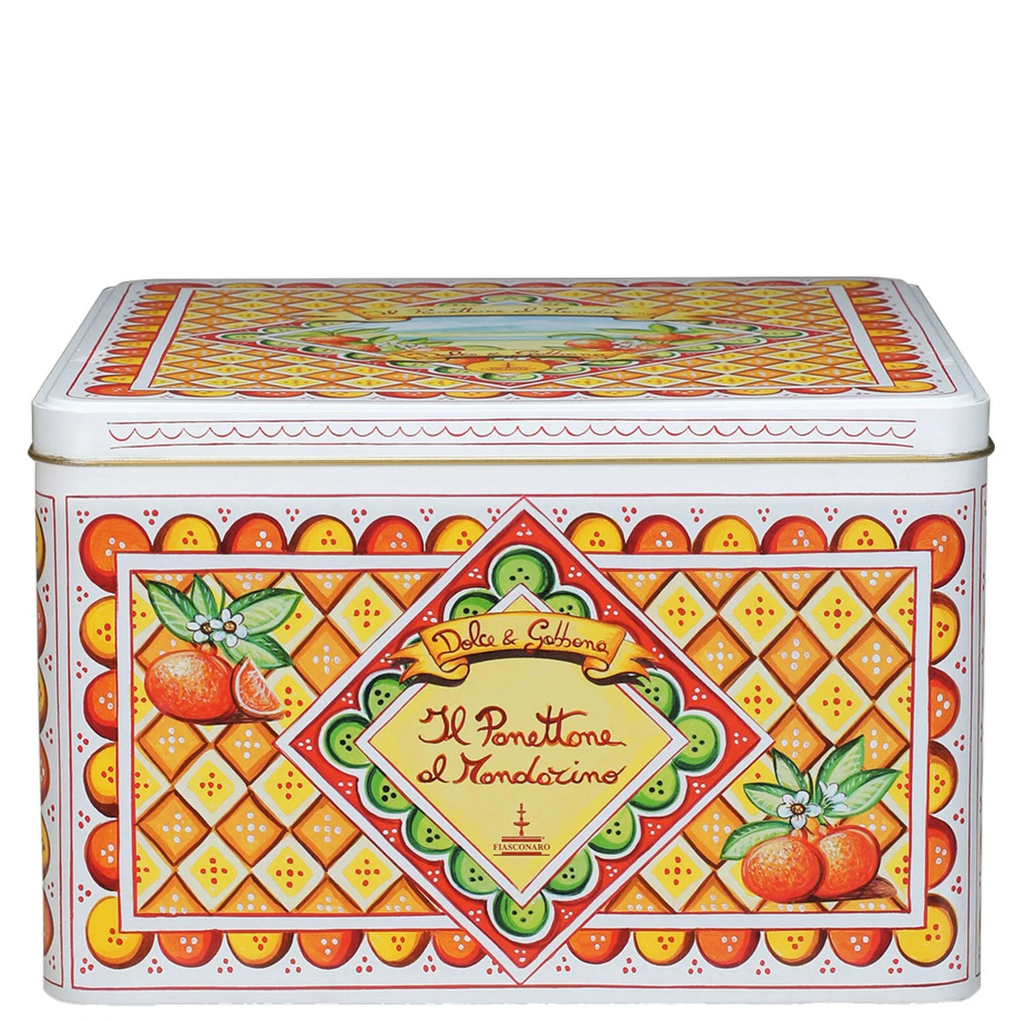 1 Kg Mandarin Panettone with Multicolor Tin Box