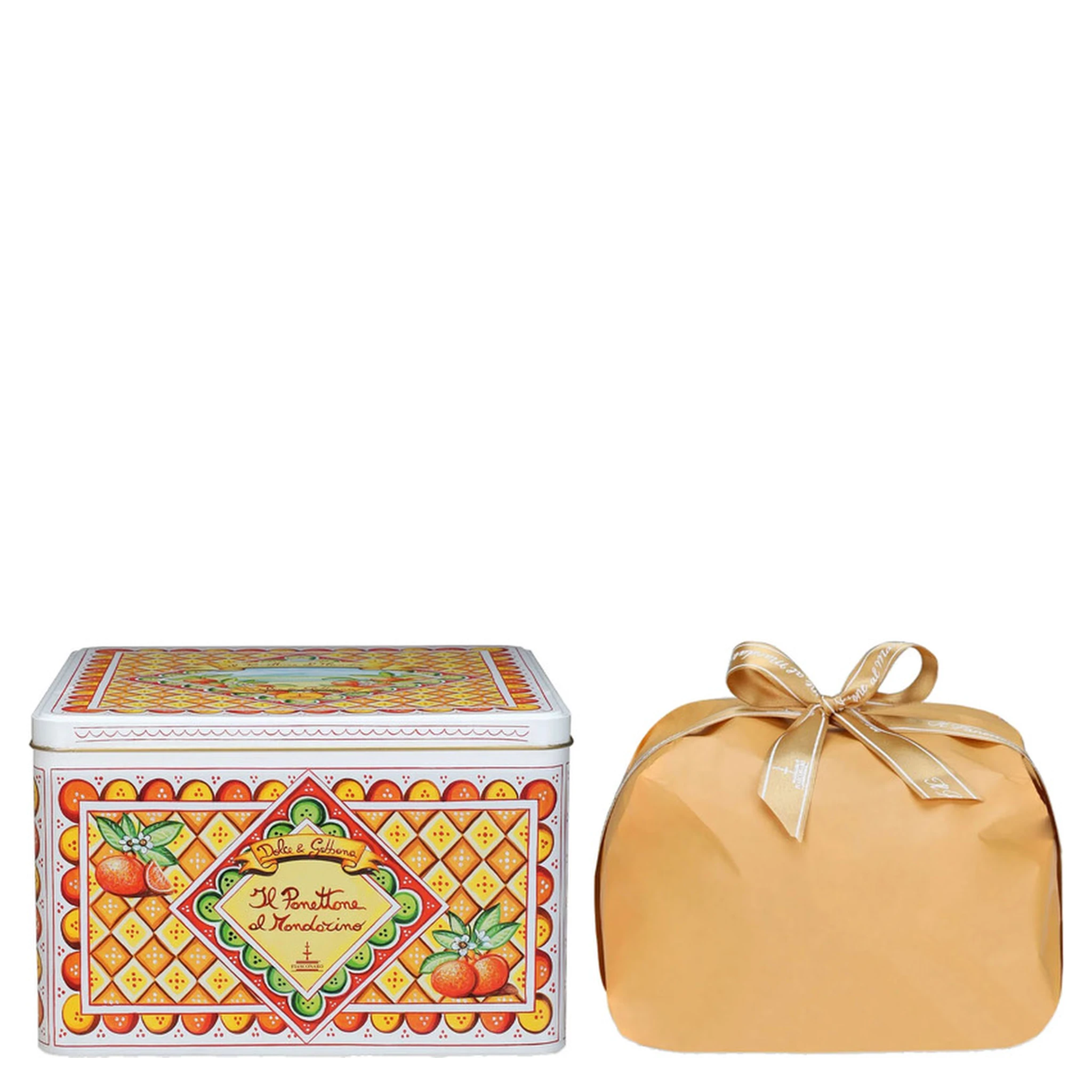 1 Kg Mandarin Panettone with Multicolor Tin Box
