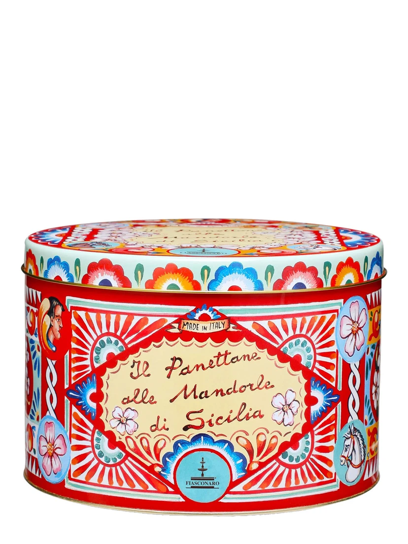 1 Kg Sicilian Almond Panettone with Red Tin Box