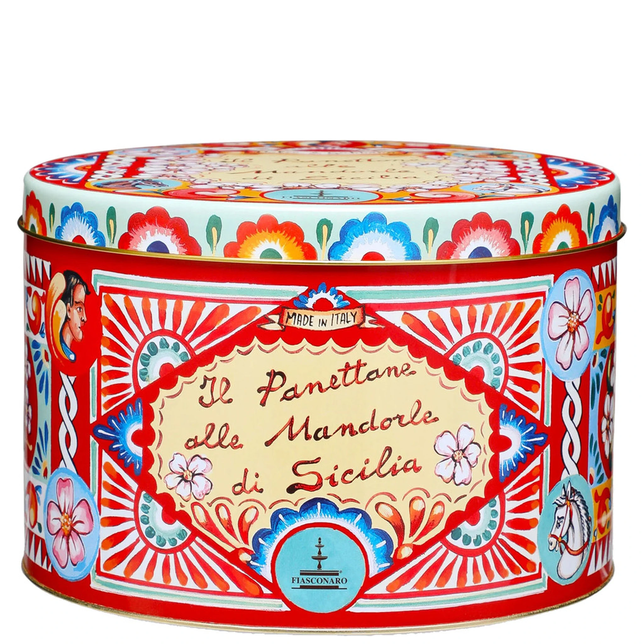 1 Kg Sicilian Almond Panettone with Red Tin Box