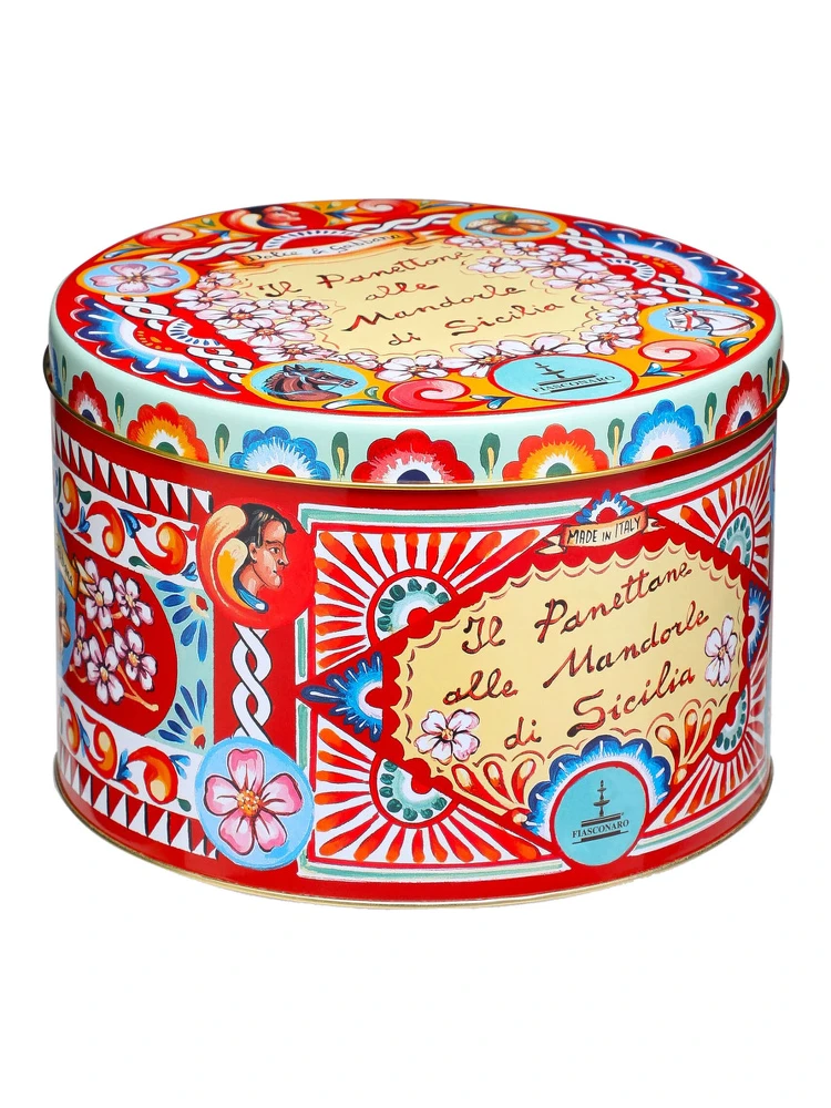1 Kg Sicilian Almond Panettone with Red Tin Box alternative